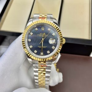 Đồng Hồ Rolex DateJust Mặt Xà Cừ Tím Fake Máy Cơ Automatic Nhật 36-41mm (1)