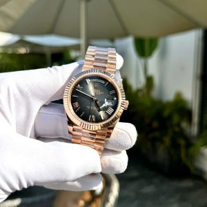 Đồng Hồ Rolex Day-Date 228235 Phủ Vàng Mặt Số Ombre Xám 185 Grams 40mm (2)