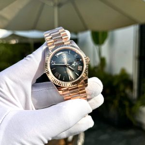 Đồng Hồ Rolex Day-Date 228235 Phủ Vàng Mặt Số Ombre Xám 185 Grams 40mm (2)