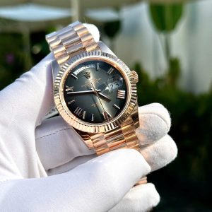 Đồng Hồ Rolex Day-Date 228235 Phủ Vàng Mặt Số Ombre Xám 185 Grams 40mm (2)