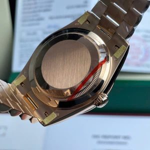Đồng Hồ Rolex Day-Date Phủ Vàng Hồng Đính Đá Moissanite GM Factory 40mm (8)