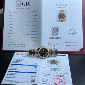 Đồng Hồ Rolex Day-Date Phủ Vàng Hồng Đính Đá Moissanite GM Factory 40mm (8)