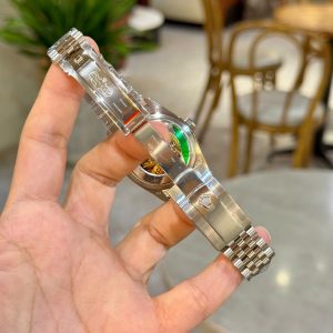 Đồng Hồ Rolex Đính Đá Moissanite DateJust 126234 Mặt Màu Xanh 36mm (6)