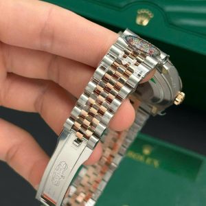 Đồng Hồ Rolex Nam Rep 11 DateJust Mặt Số Đen Xưởng Clean 41mm (1)