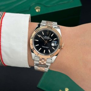 Đồng Hồ Rolex Nam Rep 11 DateJust Mặt Số Đen Xưởng Clean 41mm (1)