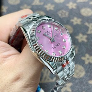 Đồng Hồ Rolex Nữ Dây Kim Loại Máy Pin Fake Giá Rẻ DateJust 31mm (2)
