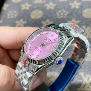 Đồng Hồ Rolex Nữ Dây Kim Loại Máy Pin Fake Giá Rẻ DateJust 31mm (2)