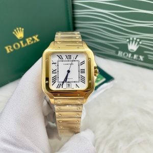 Đồng Hồ Cartier Fake Máy Cơ Automatic Nhật Santos Nam Dây Thép (7)