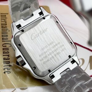 Đồng Hồ Cartier Santos Fake Cao Cấp Mặt Xanh Máy Cơ Nhật 40mm (7)