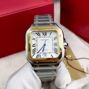 Đồng Hồ Cartier Santos Fake Máy Cơ Automatic Nhật Nam 40mm (1)