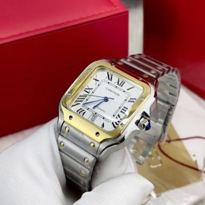Đồng Hồ Cartier Santos Fake Máy Cơ Automatic Nhật Nam 40mm (1)