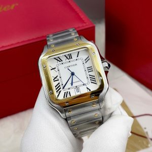Đồng Hồ Cartier Santos Fake Máy Cơ Automatic Nhật Nam 40mm (1)