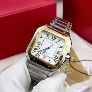 Đồng Hồ Cartier Santos Fake Máy Cơ Automatic Nhật Nam 40mm (1)