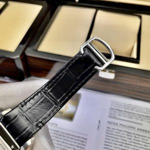 Đồng Hồ Cartier Santos Fake Máy Cơ Nhật Automatic Nam Dây Da 40mm (8)
