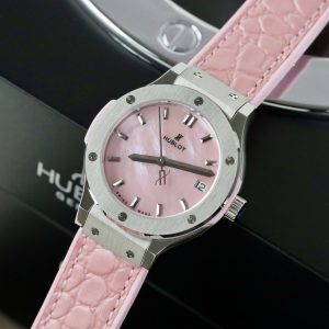Đồng Hồ Hublot Classic Fusion Nữ Mặt Xà Cừ Hồng Replica Cao Cấp 33mm (3)
