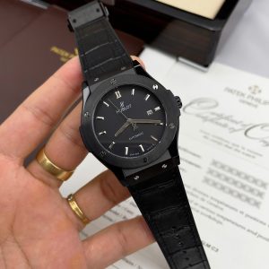 Đồng Hồ Hublot Nam Dây Cao Su Màu Đen Fake Máy Cơ Tự Động 38-42mm (8)