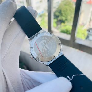Đồng Hồ Hublot Nữ Đính Đá Dây Cao Su Màu Đen Máy Pin Nhật 34mm (6)