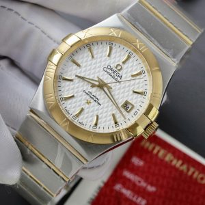 Đồng Hồ Omega Constellation Demi Gold Nam Dây Thép Fake Máy Thụy Sỹ 38mm (9)