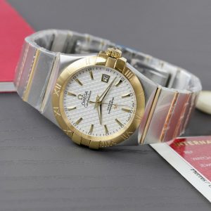 Đồng Hồ Omega Constellation Demi Gold Nam Dây Thép Fake Máy Thụy Sỹ 38mm (9)