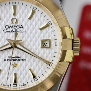 Đồng Hồ Omega Constellation Demi Gold Nam Dây Thép Fake Máy Thụy Sỹ 38mm (9)