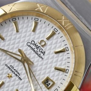 Đồng Hồ Omega Constellation Demi Gold Nam Dây Thép Fake Máy Thụy Sỹ 38mm (9)