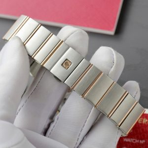 Đồng Hồ Omega Constellation Fake Cao Cấp Mặt Trắng Đính Đá Máy Thụy Sỹ (2)