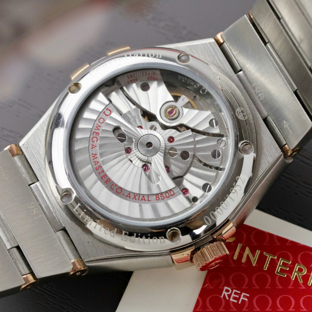 Đồng Hồ Omega Constellation Fake Cao Cấp Mặt Trắng Đính Đá Máy Thụy Sỹ (2)