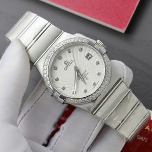 Đồng Hồ Omega Constellation Nam Đính Đá Fake Máy Thụy Sỹ 38mm (1)