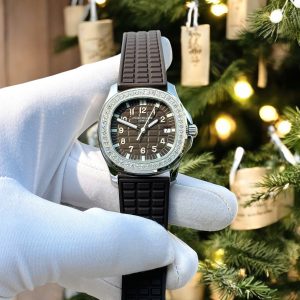 Đồng Hồ Patek Philippe Aquanaut 5067 Nữ Đính Đá Replica Màu Nâu 35 (1)