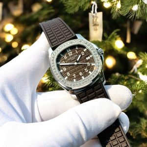 Đồng Hồ Patek Philippe Aquanaut 5067 Nữ Đính Đá Replica Màu Nâu 35 (1)