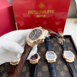 Đồng Hồ Patek Philippe Fake Máy Nhật Mặt Màu Chocolate Nautilus 5724R 40mm (1)