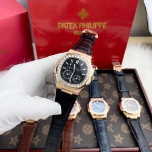 Đồng Hồ Patek Philippe Fake Máy Nhật Mặt Màu Đen Nautilus 5724R 40mm (1)