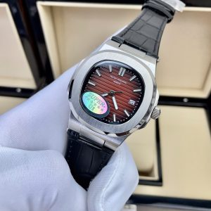 Đồng Hồ Patek Philippe Fake Máy Nhật Mặt Nâu Dây Da Nautilus 5711 40mm (1)