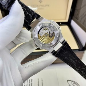 Đồng Hồ Patek Philippe Fake Máy Nhật Mặt Xám Dây Da Nautilus 5711 40mm (1)