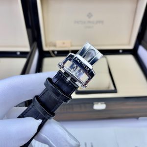 Đồng Hồ Patek Philippe Fake Máy Nhật Mặt Xám Dây Da Nautilus 5711 40mm (1)