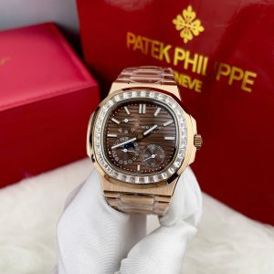 Đồng Hồ Patek Philippe Máy Cơ Nhật Nautilus 5724 Mặt Chocolate Fake 40mm (1)