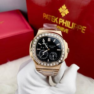 Đồng Hồ Patek Philippe Máy Cơ Nhật Nautilus 5724 Mặt Đen Fake 40mm (6)