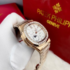 Đồng Hồ Patek Philippe Máy Cơ Nhật Nautilus 5724 Mặt Trắng Fake 40mm (1)