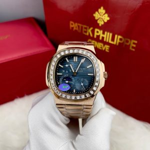 Đồng Hồ Patek Philippe Máy Cơ Nhật Nautilus 5724 Mặt Xanh Fake 40mm (6)