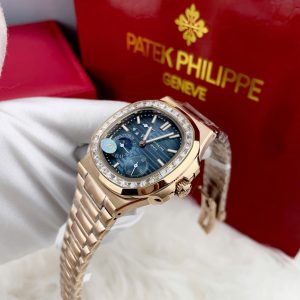 Đồng Hồ Patek Philippe Máy Cơ Nhật Nautilus 5724 Mặt Xanh Fake 40mm (6)