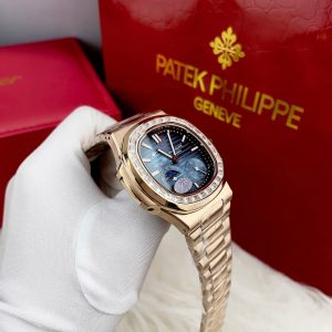Đồng Hồ Patek Philippe Máy Cơ Nhật Nautilus 5724 Mặt Xanh Fake 40mm (6)