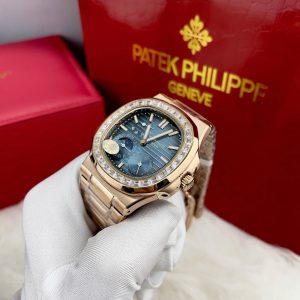 Đồng Hồ Patek Philippe Máy Cơ Nhật Nautilus 5724 Mặt Xanh Fake 40mm (6)