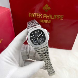 Đồng Hồ Patek Philippe Nam Dây Kim Loại Fake Máy Cơ Nautilus 5712 Mặt Xám 40mm (2)