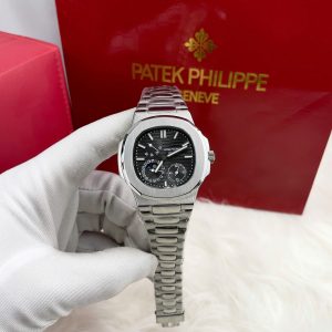 Đồng Hồ Patek Philippe Nam Dây Kim Loại Fake Máy Cơ Nautilus 5712 Mặt Xám 40mm (2)