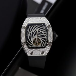 Đồng Hồ Richard Mille RM51-02 Đính Đá Dây Cao Su Màu Đen 40mm (9)