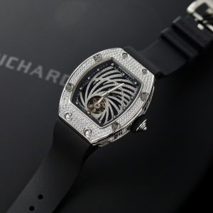 Đồng Hồ Richard Mille RM51-02 Đính Đá Dây Cao Su Màu Đen 40mm (9)