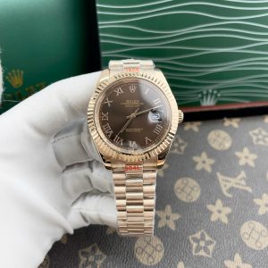 Đồng Hồ Rolex DateJust Fake Máy Cơ Automatic Nhật Mặt Chocolate 38-41mm (1)