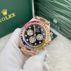 Đồng Hồ Rolex Daytona Rainbow Fake Máy Cơ Nhật Automatic Nam 40mm (8)