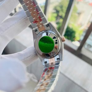 Đồng Hồ Rolex Nữ Dây Kim Loại Fake Máy Nhật DateJust Mặt Nâu 31mm (1)