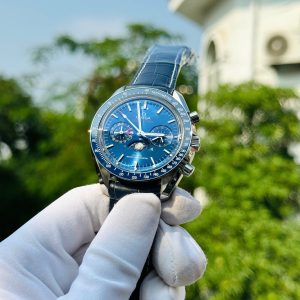 Đồng Hồ Omega Speedmaster Moonphase Chronograph Màu Xanh Dương 44mm (6)
